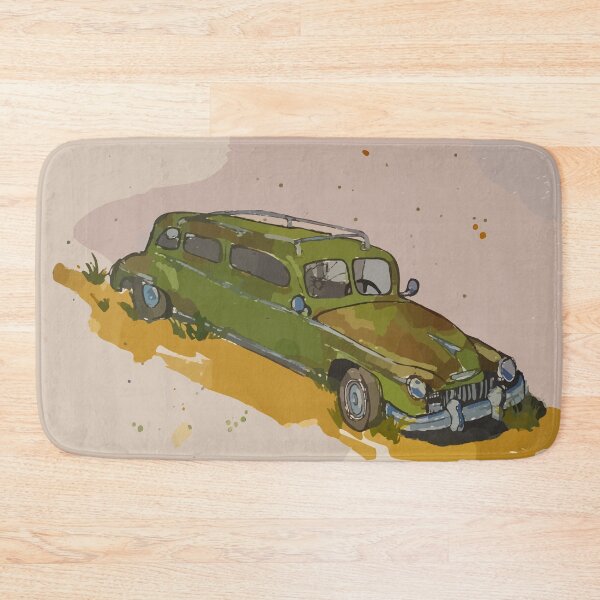 Artikelvorschau, Altes grünes antikes Auto auf der Route 66 in Arizona – WelshDesigns entworfen und verkauft von welshdesigns.