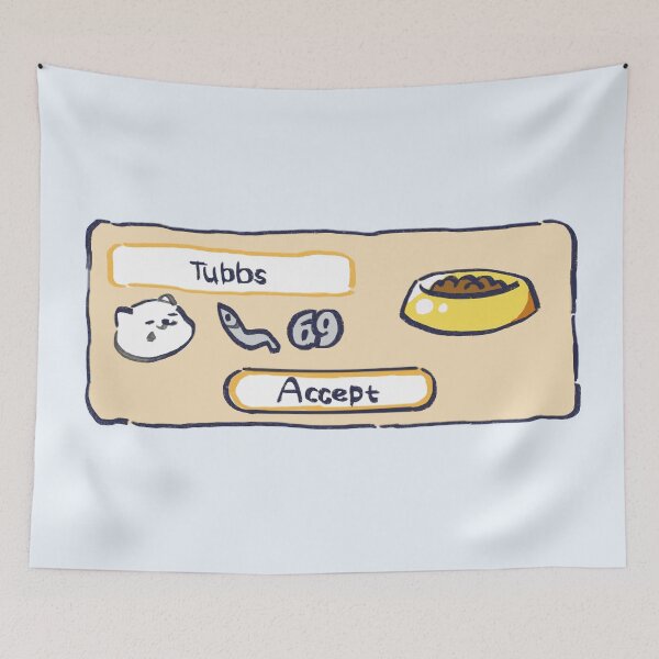 Item preview, I draw tubbs gift of 69 fish / neko atsume meme designed and sold by RansRoom.