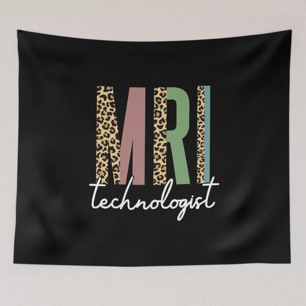 Item preview, MRI Technologist cheetah print typography | MRI Tech leopard print designed and sold by Violet Treasures.