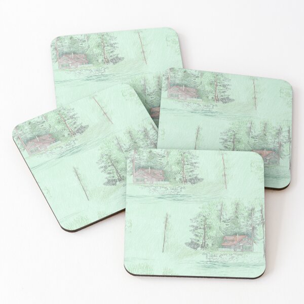 Item preview, forest house with green background designed and sold by maicagonzalez.