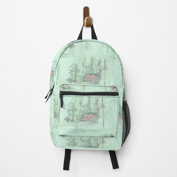 Item preview, forest house with green background designed and sold by maicagonzalez.