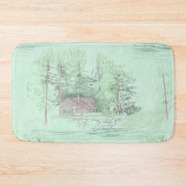 Item preview, forest house with green background designed and sold by maicagonzalez.