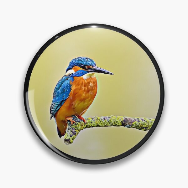 Item preview, Kingfisher Portrait designed and sold by RevolutionInPaint.