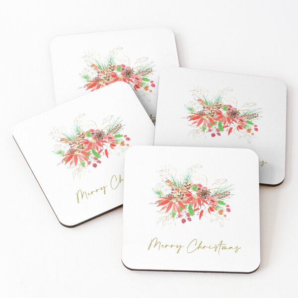 Item preview, Christmas flowers arrangement watercolor  designed and sold by ColorandColor.