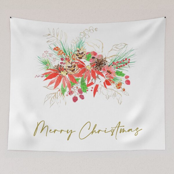 Item preview, Christmas flowers arrangement watercolor  designed and sold by ColorandColor.