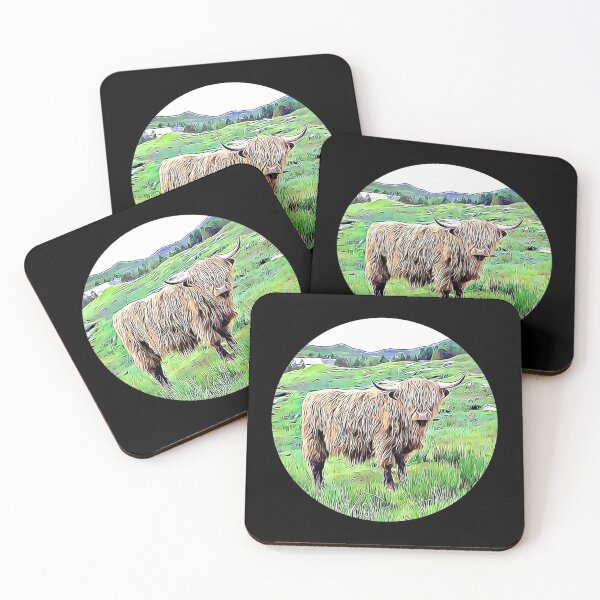 Item preview, Highland Cow Portrait designed and sold by RevolutionInPaint.