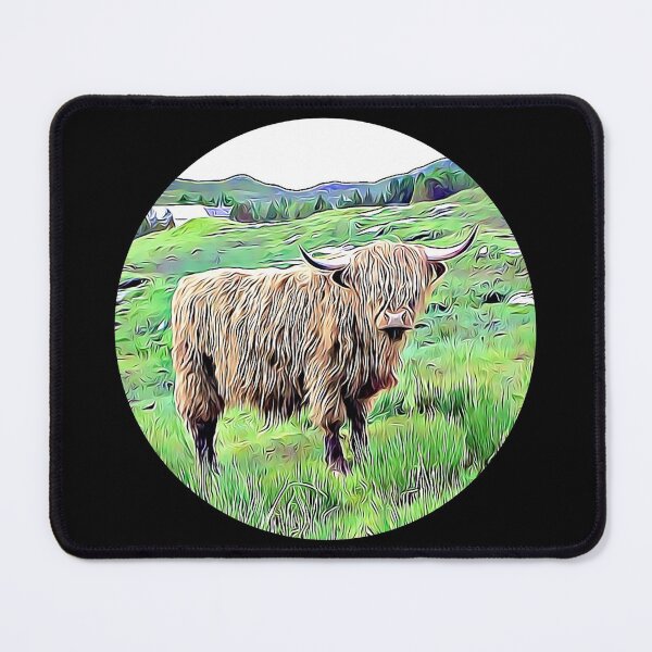 Item preview, Highland Cow Portrait designed and sold by RevolutionInPaint.