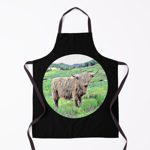 Item preview, Highland Cow Portrait designed and sold by RevolutionInPaint.
