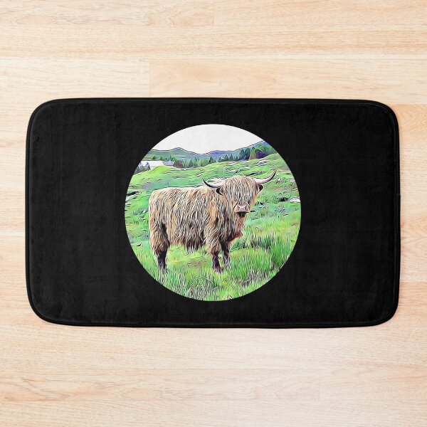 Item preview, Highland Cow Portrait designed and sold by RevolutionInPaint.