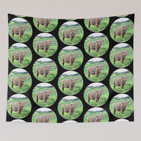 Item preview, Highland Cow Portrait designed and sold by RevolutionInPaint.