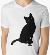 BLACK CAT Men's V-Neck T-Shirt