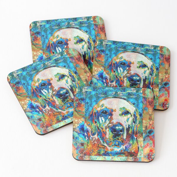 Item preview, Colorful Lab Labrador Retriever Dog Art Hidden Gem designed and sold by Sharon Cummings Art.