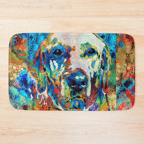 Item preview, Colorful Lab Labrador Retriever Dog Art Hidden Gem designed and sold by Sharon Cummings Art.