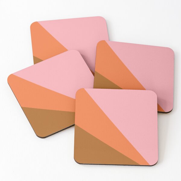 Item preview, Modern Color Block in Pink and Rust designed and sold by JuneJournal.