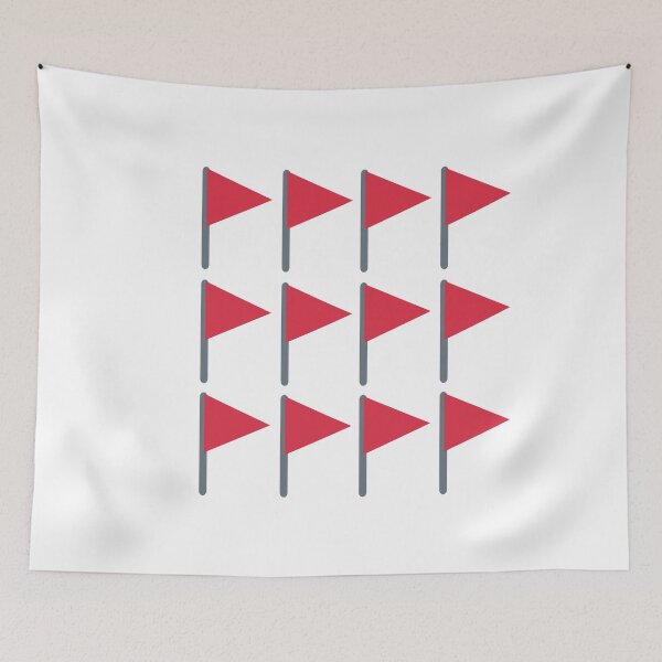 Artikelvorschau, Red Flag Meme Lustiger Populärkultur-Fan Trending Flags Trend entworfen und verkauft von gkao.