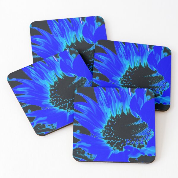 Item preview, Blue inverted Sunflower designed and sold by Ann Biddlecombe.