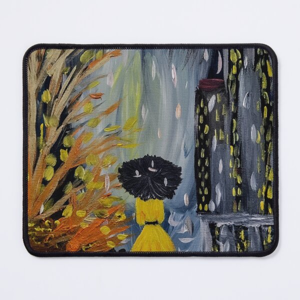 Item preview, Lady enjoying walking through the city at night while it's raining. designed and sold by kkartwork.