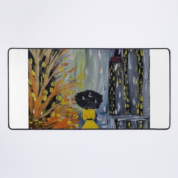 Item preview, Lady enjoying walking through the city at night while it's raining. designed and sold by kkartwork.