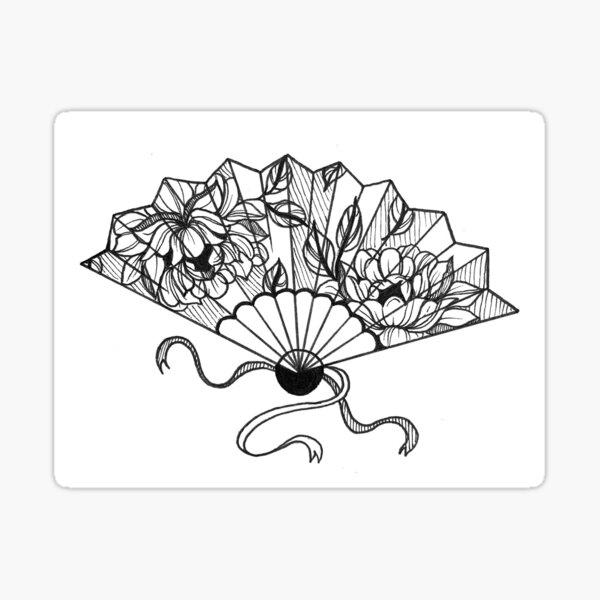 Fan with floral decoration stock vector Illustration of fashion  87598712