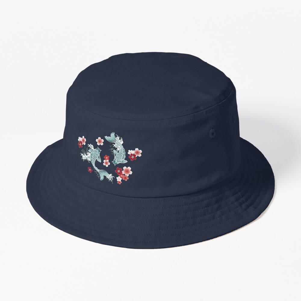 Floral Bucket Hat Sakura - White-Floral