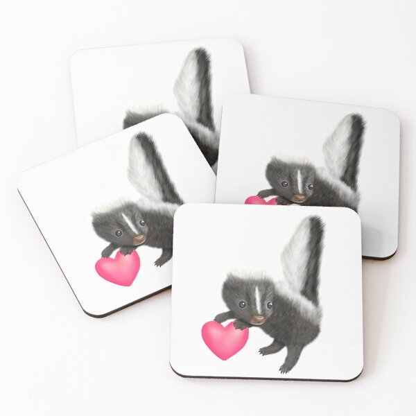 Item preview, Adorable Baby Skunk for Skunk Lovers, Pink Heart designed and sold by Mochi-Merch.