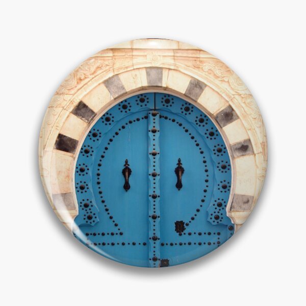 Item preview, Traditional blue Tunisian door. Sidi Bou Said, Tunisia. designed and sold by Postertale.