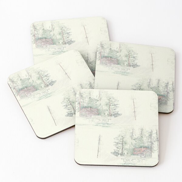 Item preview, forest house cream background designed and sold by maicagonzalez.