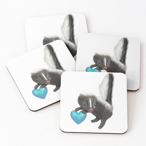 Item preview, Adorable Baby Skunk for Skunk Lovers, Blue Heart  designed and sold by Mochi-Merch.