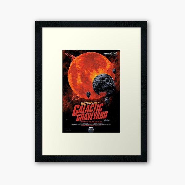 NASA's Galaxy of Horrors Presents: Galactic Graveyard (8K Resolution) Framed Art Print