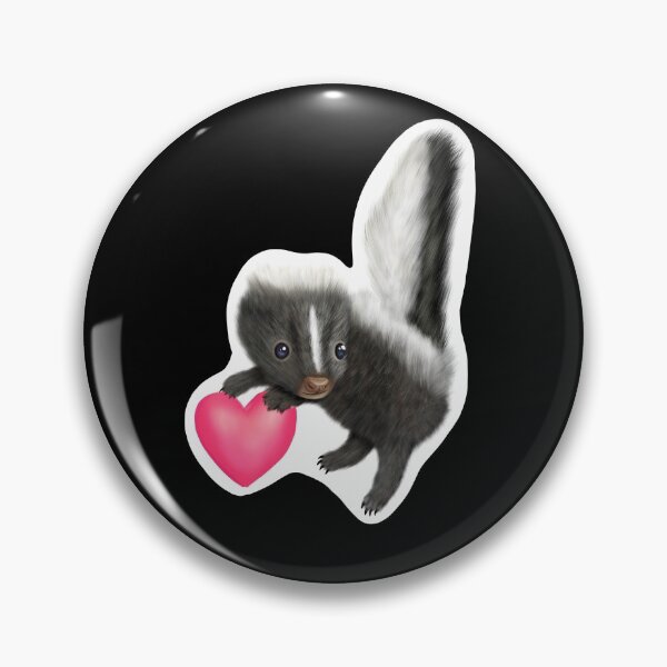 Item preview, Adorable Baby Skunk for Skunk Lovers, Pink Heart Black designed and sold by Mochi-Merch.