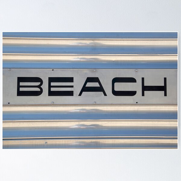 Item preview, Metal Beach Sign designed and sold by Elisabeth Lucas.