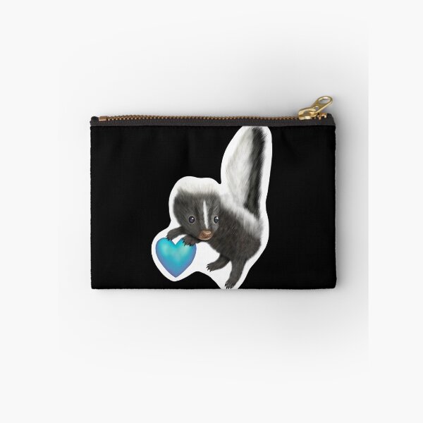 Item preview, Adorable Baby Skunk for Skunk Lovers, Blue Heart Black designed and sold by Mochi-Merch.