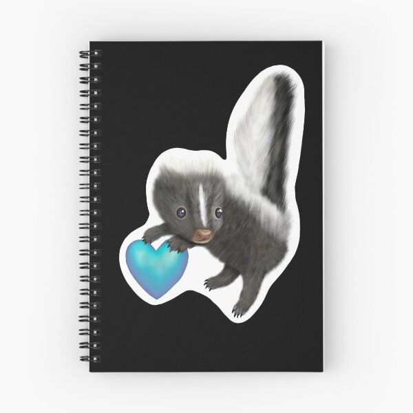 Item preview, Adorable Baby Skunk for Skunk Lovers, Blue Heart Black designed and sold by Mochi-Merch.