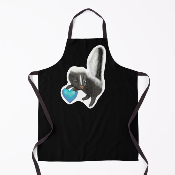 Item preview, Adorable Baby Skunk for Skunk Lovers, Blue Heart Black designed and sold by Mochi-Merch.