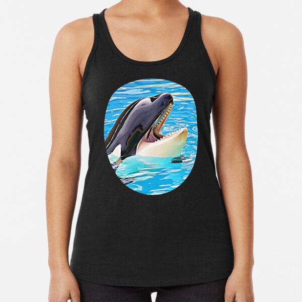 Killer Whale Cotton Tank Top Women Vest