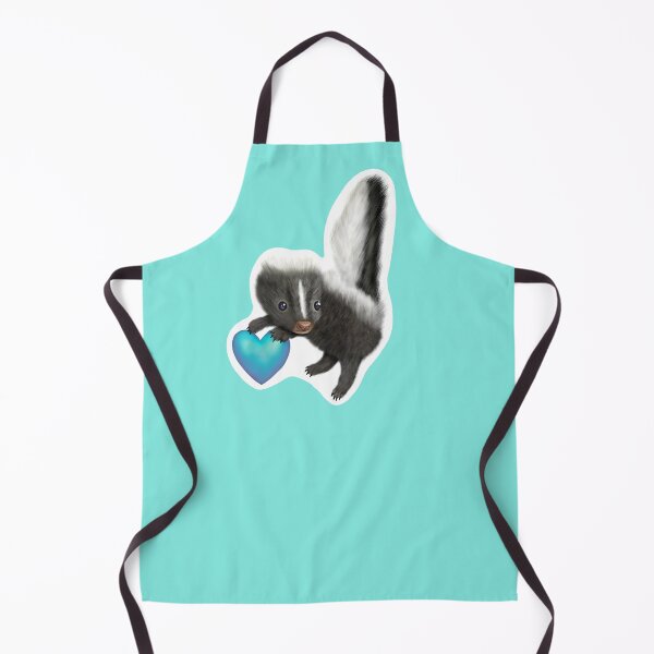 Item preview, Adorable Baby Skunk for Skunk Lovers, Blue Heart Turquoise designed and sold by Mochi-Merch.