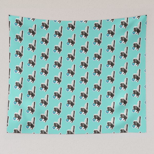 Item preview, Adorable Baby Skunk for Skunk Lovers, Blue Heart Turquoise  designed and sold by Mochi-Merch.
