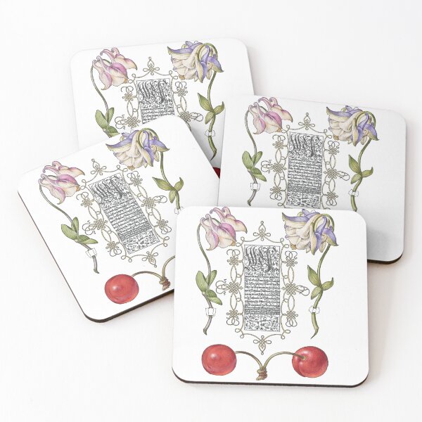 Item preview, Columbine flowers and Sweet Cherry from The Model Book of Calligraphy (1561–1596)  designed and sold by mycloudzdesign.