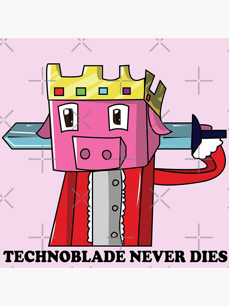 King Technoblade Never Dies - Minecraft Art Board Print for Sale