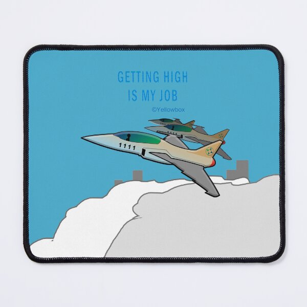 Item preview, Getting High Is My Job Aviation Funny Pilot - Yellowbox ink painting designed and sold by twyellowbox.