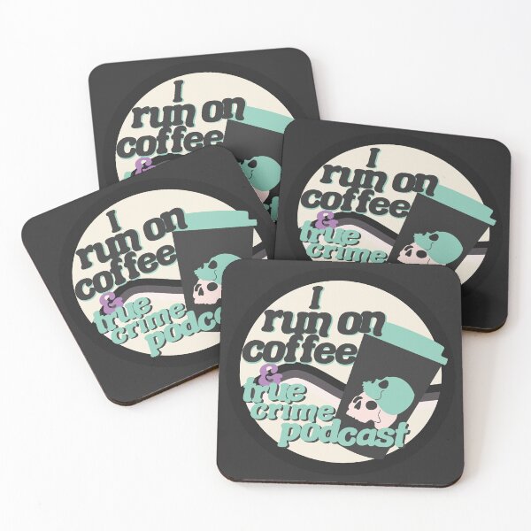 Item preview, I run on coffee & true crime podcast green designed and sold by racharanha.