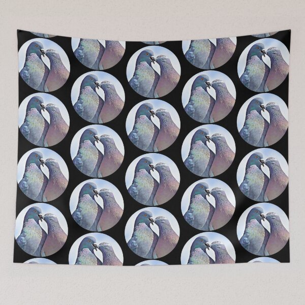 Item preview, Pigeons Portrait designed and sold by RevolutionInPaint.