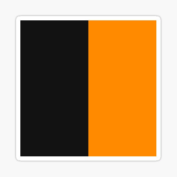 Black and Orange Sticker