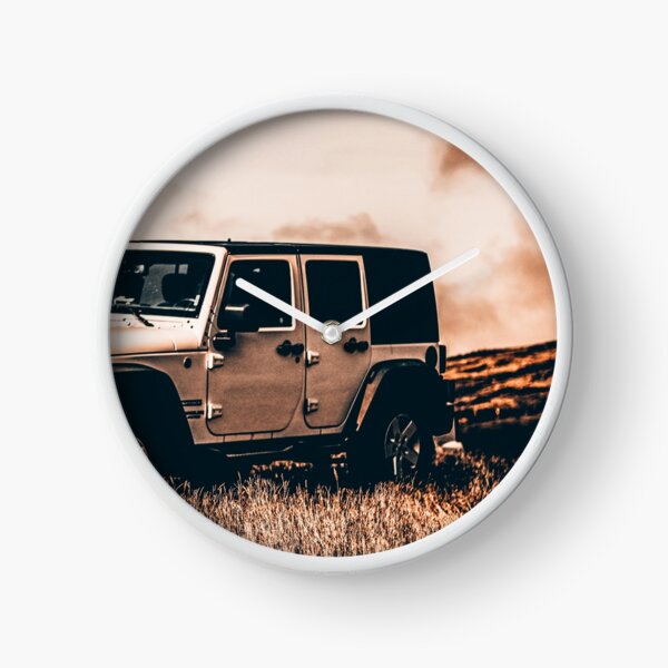 Off Road Vehicle Nature Landscape View Clock
