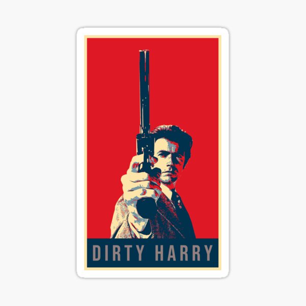  Illustration Pop Art Eastwood Dirty Harry Sticker