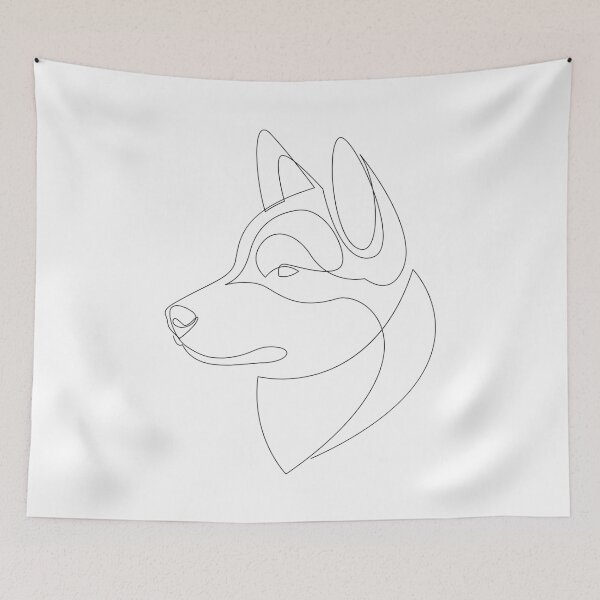Item preview, Husky - one line dog designed and sold by addillum.