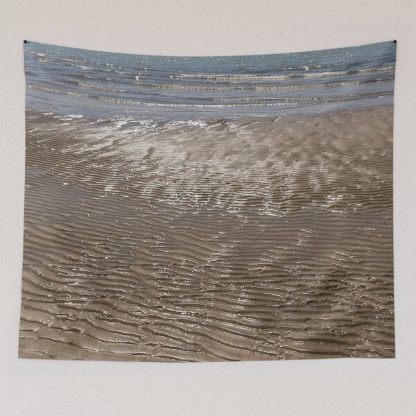 Item preview, Corrugated Pale Golds - Abstract Patterns Painted by the Waves designed and sold by Georgia Mizuleva.
