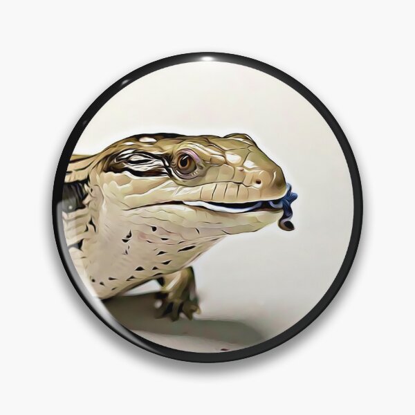 Item preview, Blue-tongue Skink Portrait designed and sold by RevolutionInPaint.
