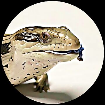 Artwork thumbnail, Blue-tongue Skink Portrait by KJCasey1982