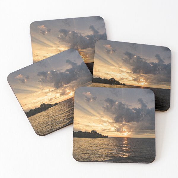 Item preview, Rough Sunrise - Golden God Rays and Purple Clouds designed and sold by Georgia Mizuleva.